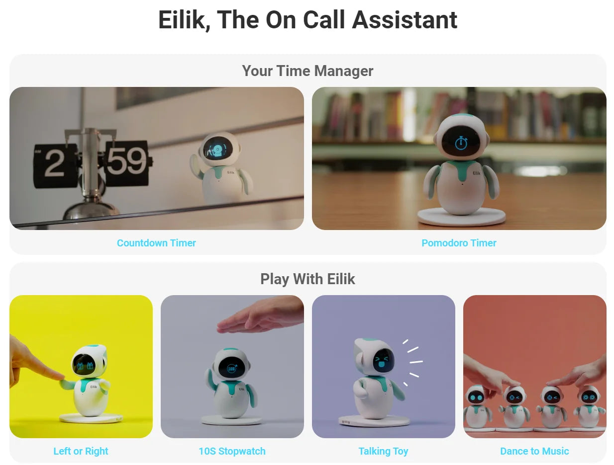 Eilik Smart Pet Robot – Interactive AI Companion Toy for Kids & Adults