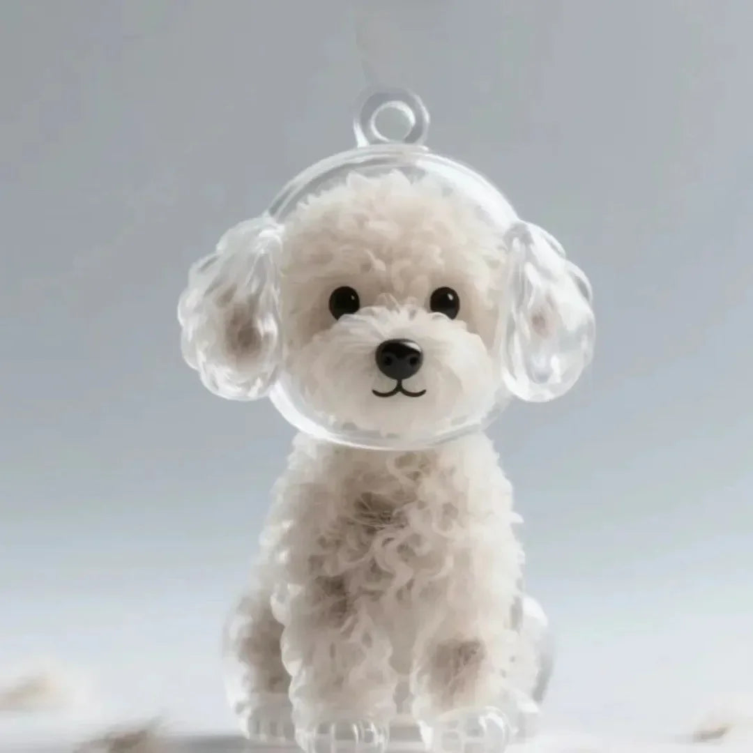 Dog & Cat Fur Keychain – Capsule Pendant for Pet Keepsakes
