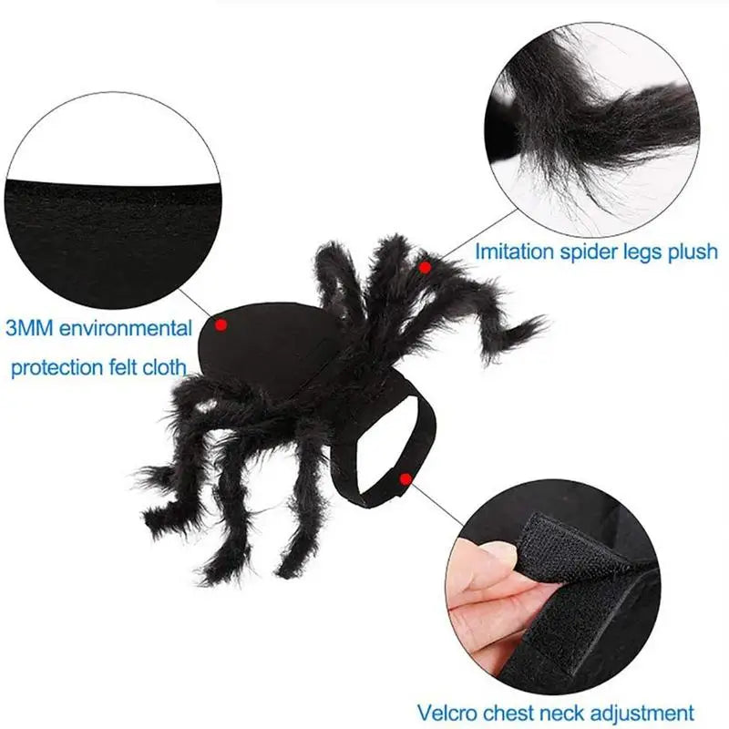 Scary Halloween Spider Costume For Pet