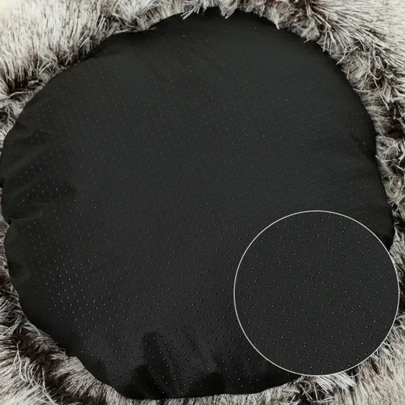 Winter Plush Cat Bed – Round Cozy Cushion for Small Cats