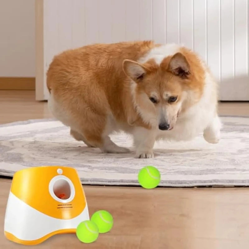 Automatic Dog Tennis Ball Launcher – Rechargeable Interactive Toy