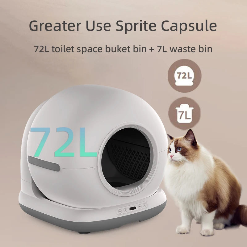 Smart Automatic Cat Litter Box – Self-Cleaning with App Control & Camera