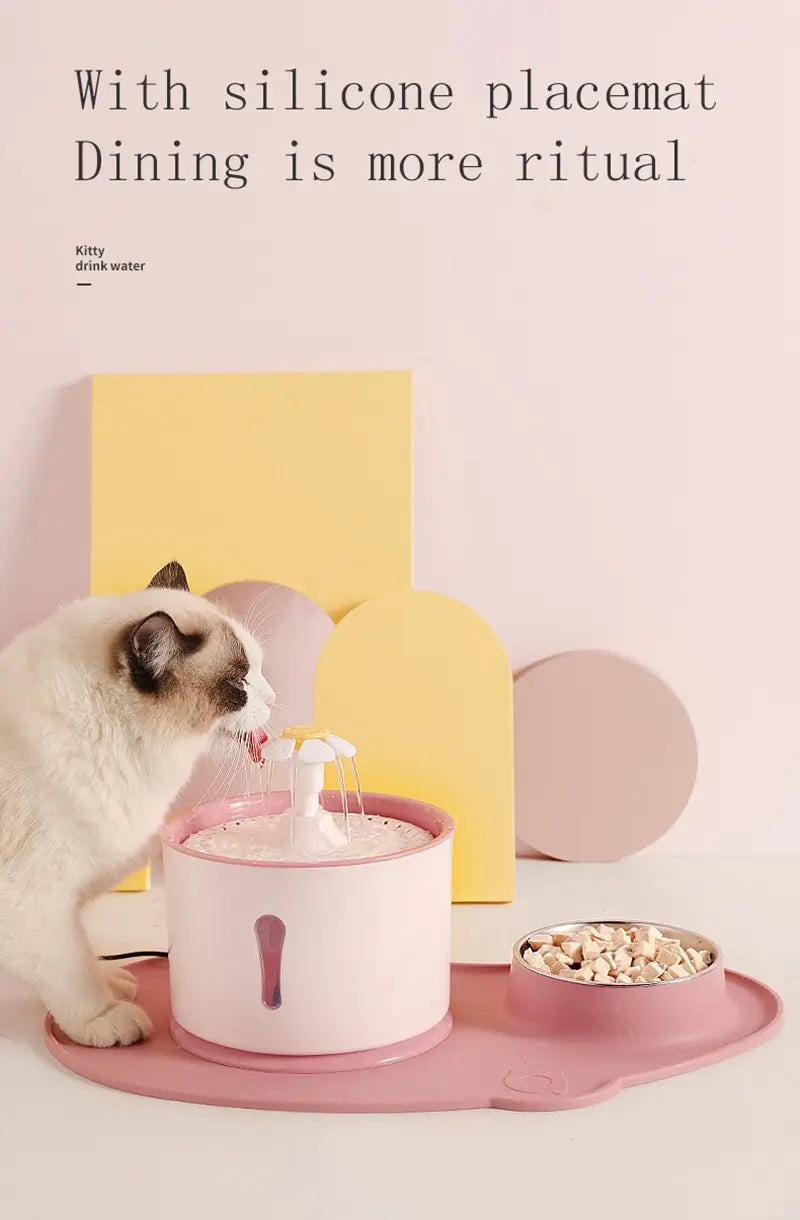 2.4L Automatic Pet Water Fountain – LED Cat & Dog Dispenser with Filters
