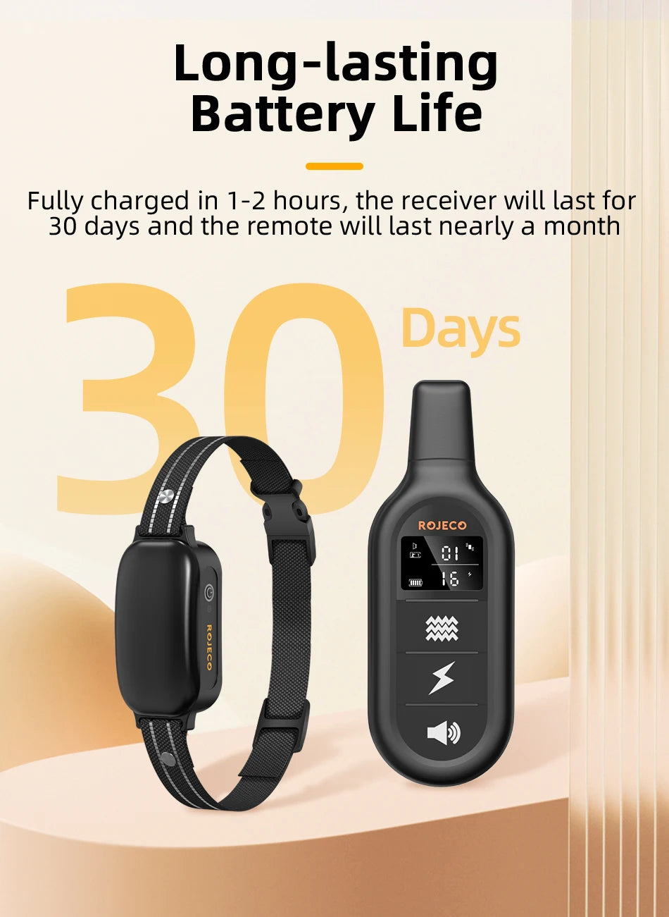 Dog Training Collar – Rechargeable Remote Control & IPX7 Waterproof