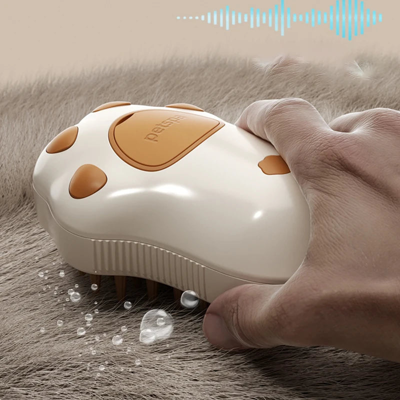 Steamy Pet Grooming Brush – Removes Loose Hair & Massages