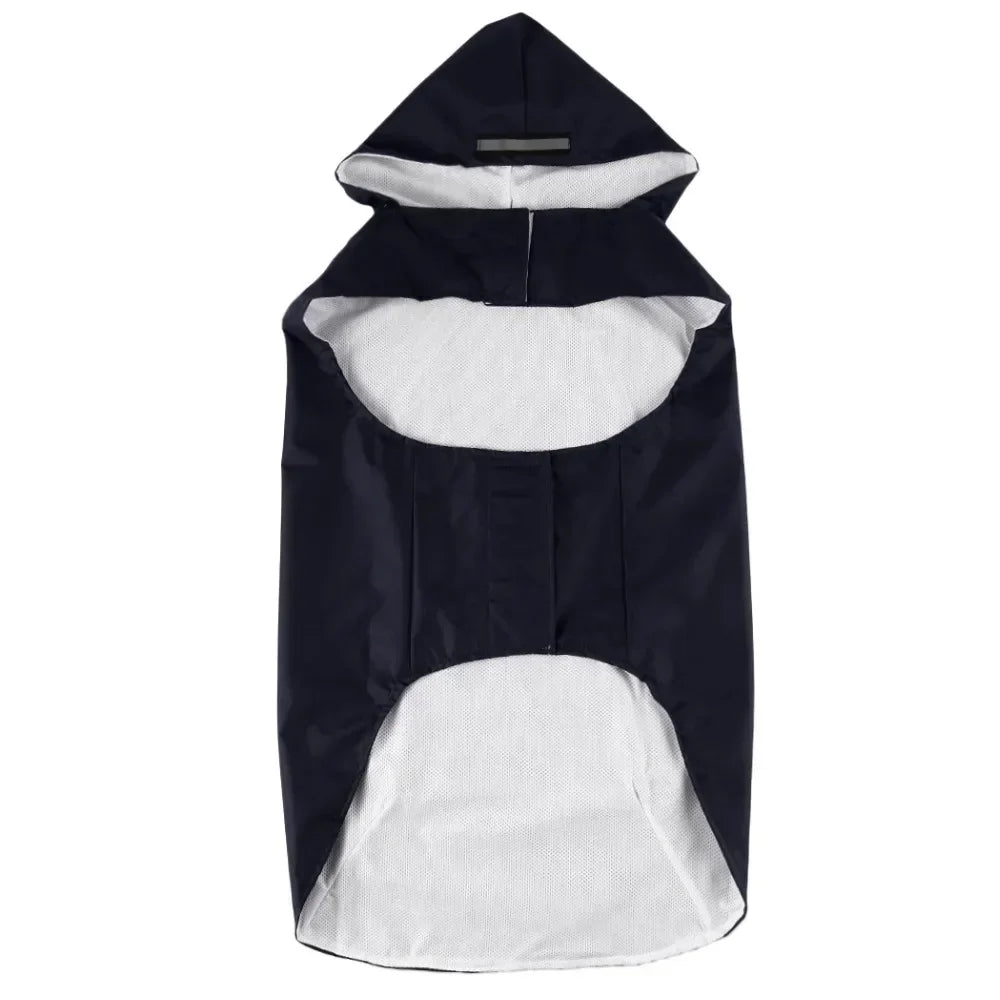 Dog Raincoat with Hood – Waterproof Jacket with Reflective Stripes