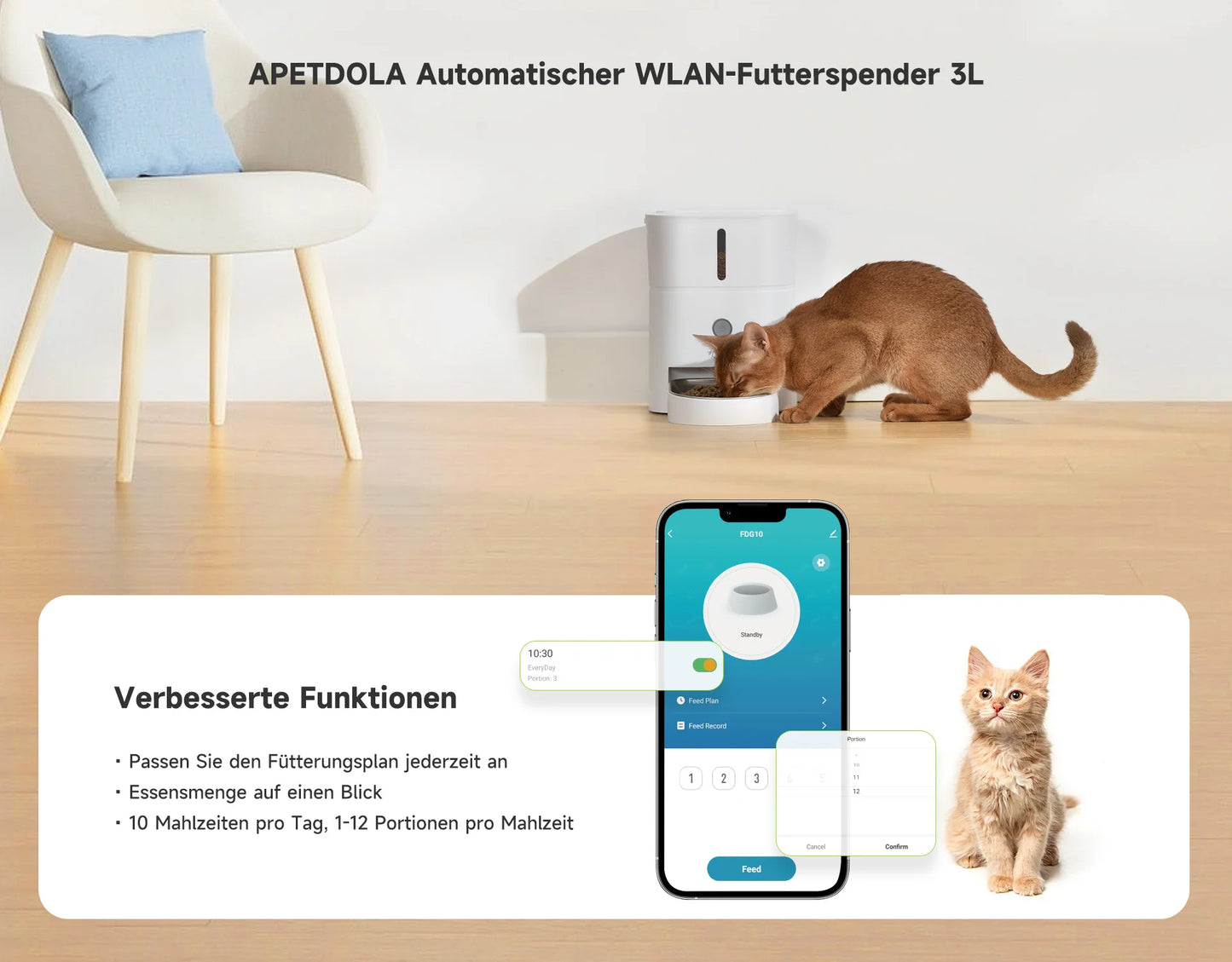 Smart Automatic Pet Feeder – WiFi Remote Control Food Dispenser