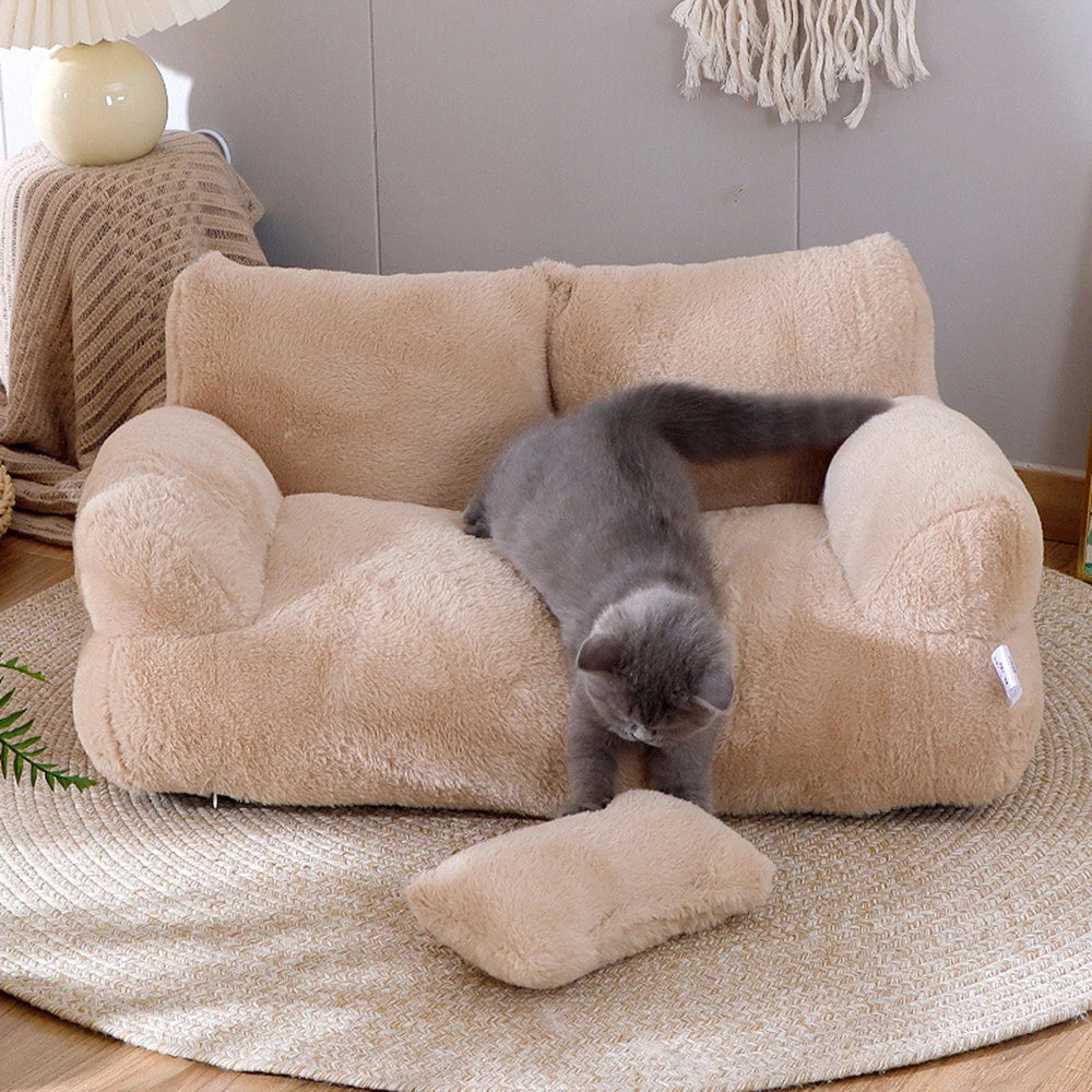 Soft Pet Couch – Washable Sofa Bed for Cats & Dogs