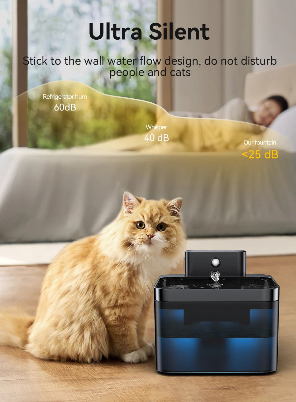 Smart Pet Water Fountain – Wireless Automatic Cat & Dog Dispenser