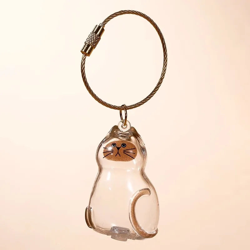 Dog & Cat Fur Keychain – Capsule Pendant for Pet Keepsakes