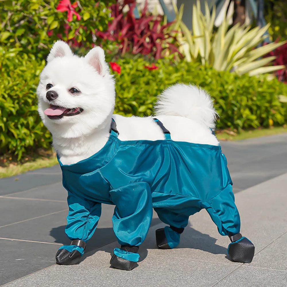 Adjustable Pet Boots with Suspenders – Waterproof & Dirt-Proof