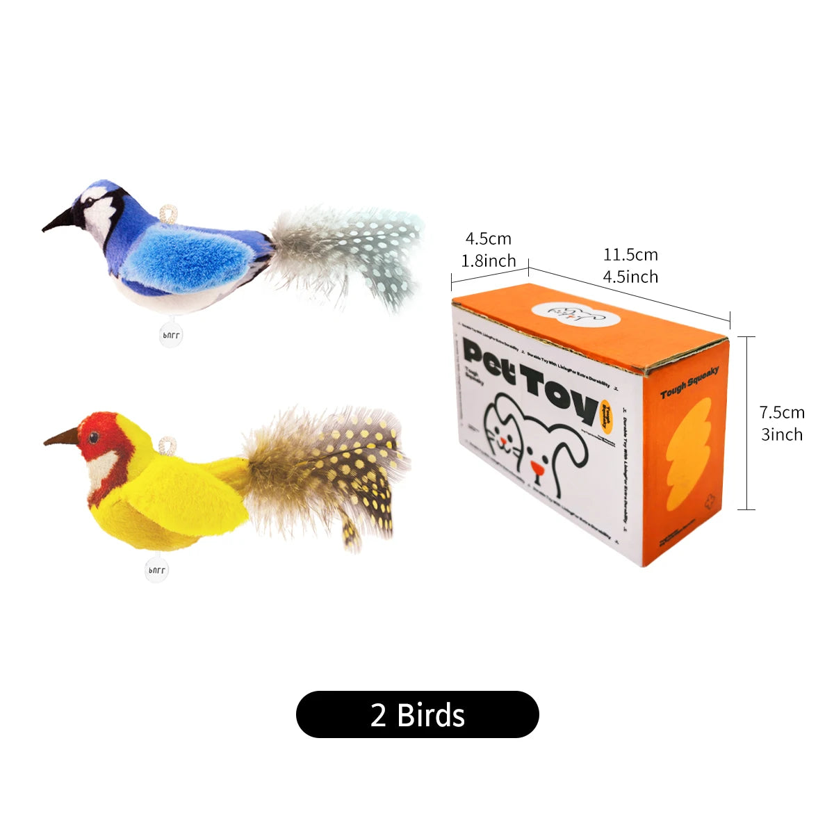 Flapping Bird Cat Toy – Interactive Plush with Realistic Sound & Catnip