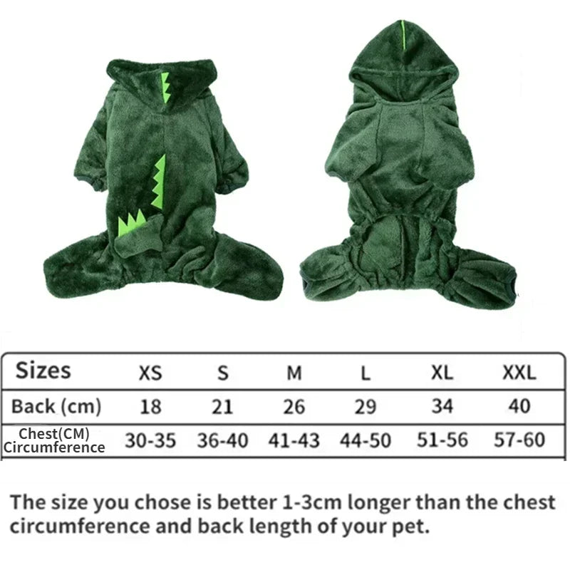 Warm Dog & Cat Hoodie – Cute Dino Design for Cold Weather