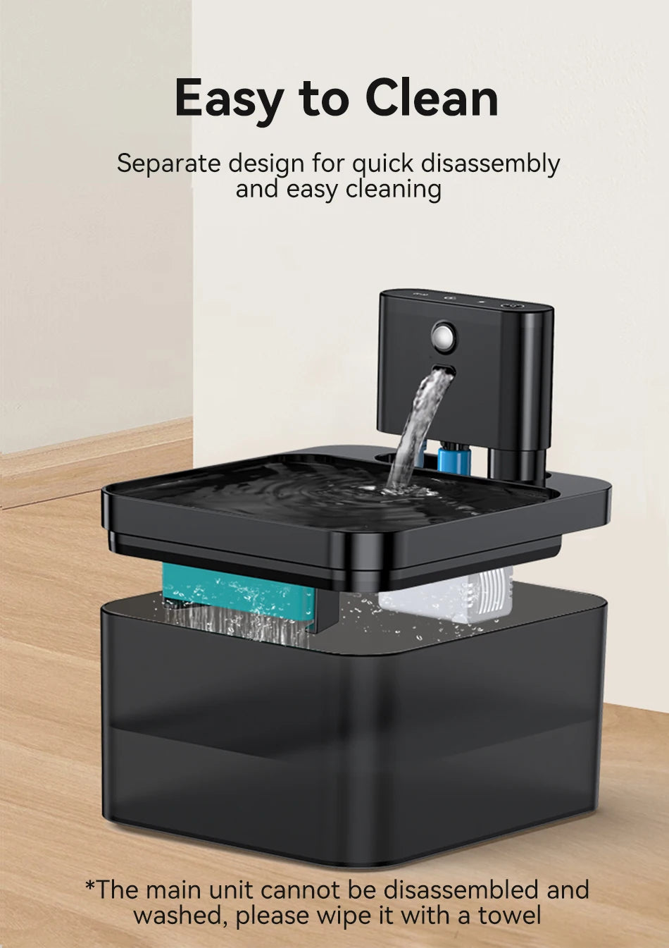 Smart Pet Water Fountain – Wireless Automatic Cat & Dog Dispenser