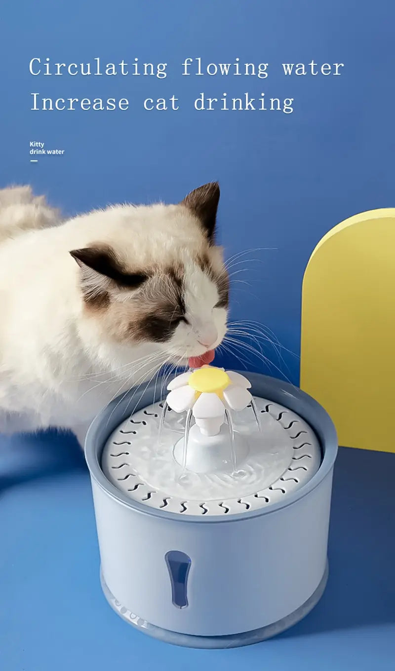 2.4L Automatic Pet Water Fountain – LED Cat & Dog Dispenser with Filters