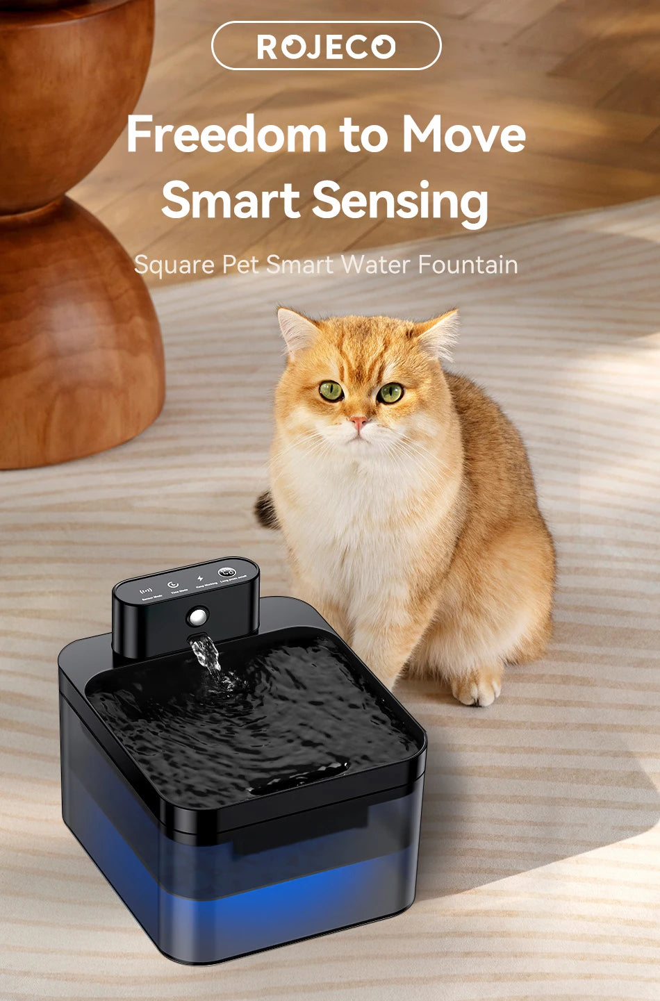 Smart Pet Water Fountain – Wireless Automatic Cat & Dog Dispenser