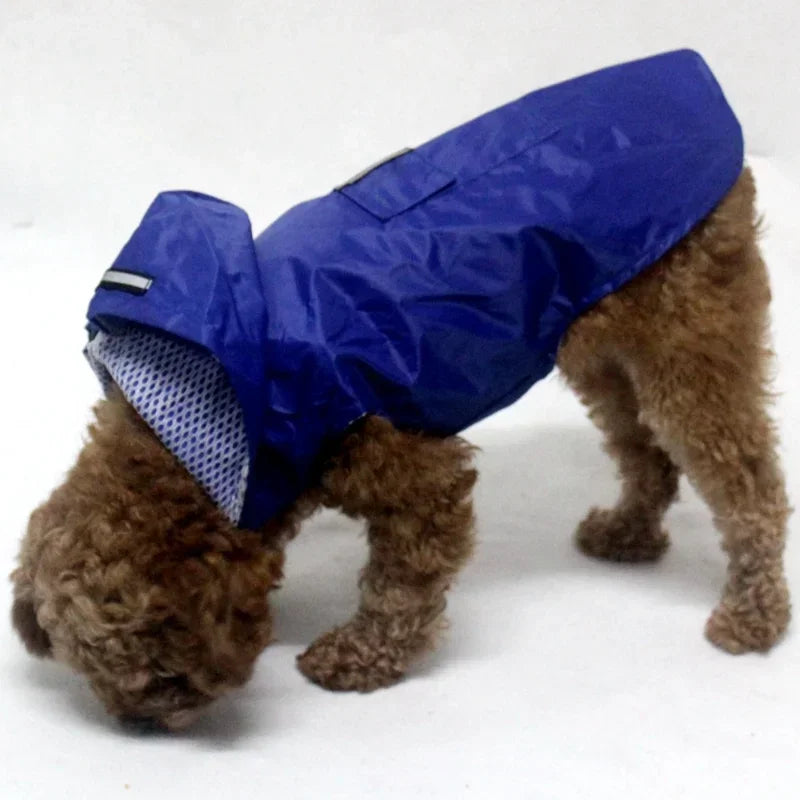 Dog Raincoat with Hood – Waterproof Jacket with Reflective Stripes