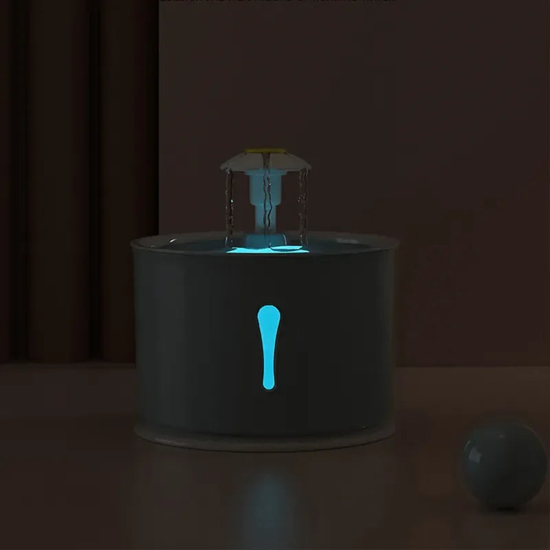 2.4L Automatic Pet Water Fountain – LED Cat & Dog Dispenser with Filters