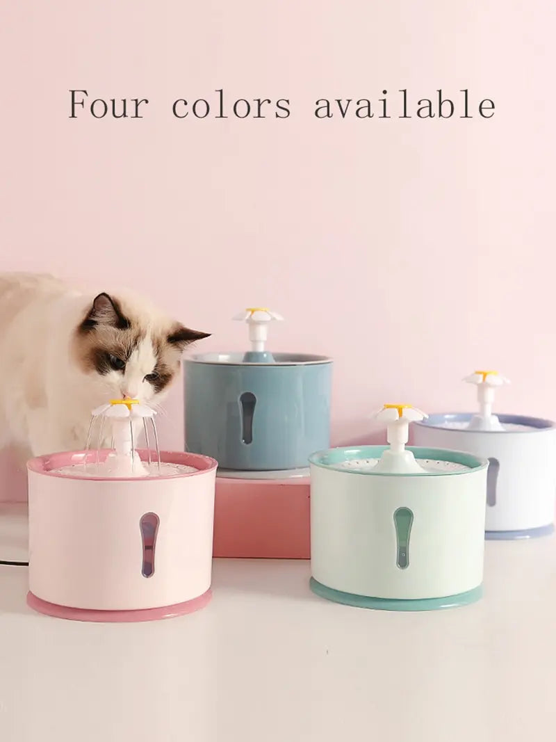 2.4L Automatic Pet Water Fountain – LED Cat & Dog Dispenser with Filters