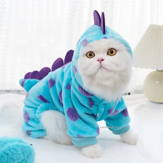 Warm Dog & Cat Hoodie – Cute Dino Design for Cold Weather