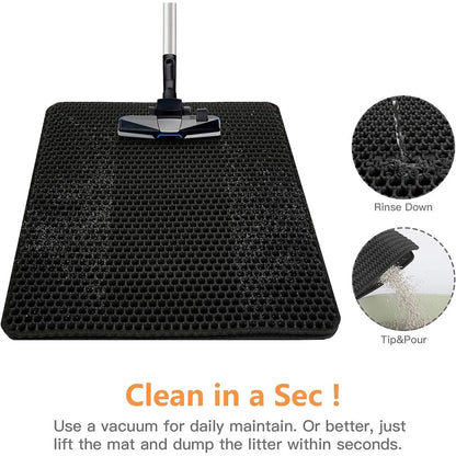 Cat Litter Mat – Double Layer, Waterproof & Non-Slip