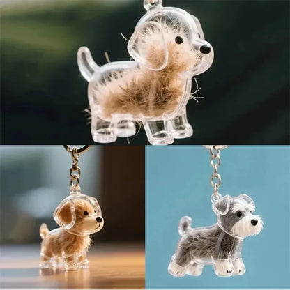 Dog & Cat Fur Keychain – Capsule Pendant for Pet Keepsakes