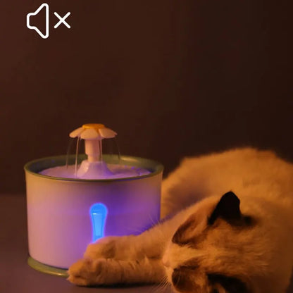2.4L Automatic Pet Water Fountain – LED Cat & Dog Dispenser with Filters
