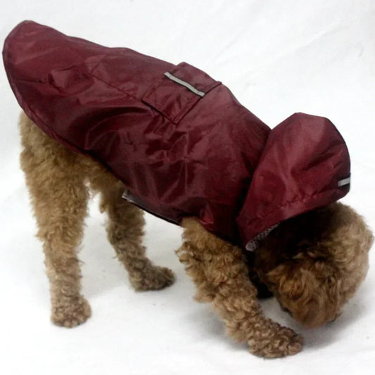 Dog Raincoat with Hood – Waterproof Jacket with Reflective Stripes