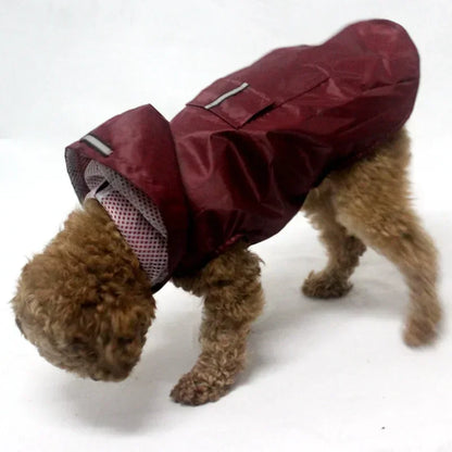 Dog Raincoat with Hood – Waterproof Jacket with Reflective Stripes