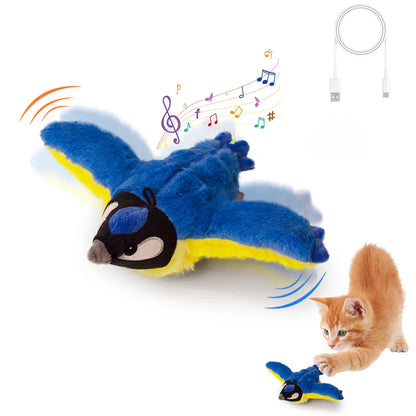 Flapping Bird Cat Toy – Interactive Plush with Realistic Sound & Catnip