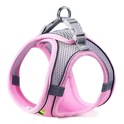Reflective Pet Harness & Leash Set – Adjustable, Breathable for Cats & Dogs
