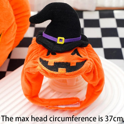 Halloween Pumpkin Costume for Dogs & Cats – Funny Outfit with Hat