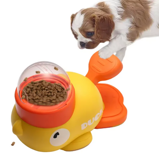 Interactive Pet Feeding Toy – Duck Design with Anti-Slip Base