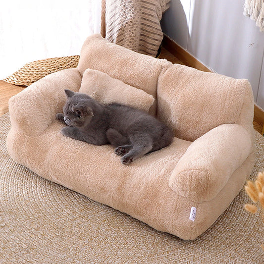 Soft Pet Couch – Washable Sofa Bed for Cats & Dogs