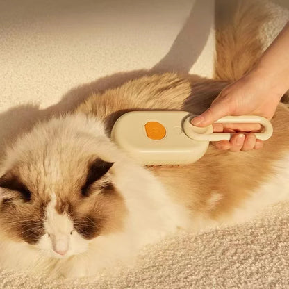 Pet Steam Brush – 3-in-1 Hair Removal, Massage & Anti-Static Comb