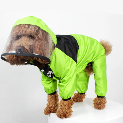 Pet Dog Raincoat Jumpsuit – Waterproof Pet Jacket with Hood
