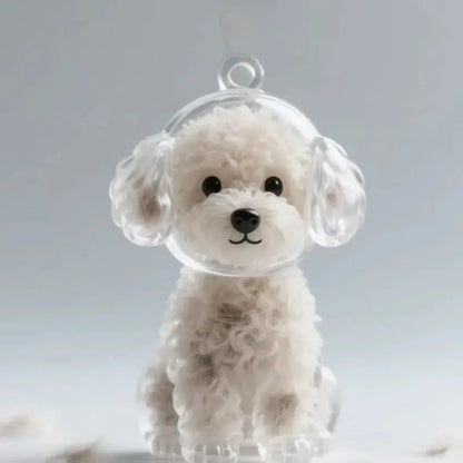 Dog & Cat Fur Keychain – Capsule Pendant for Pet Keepsakes