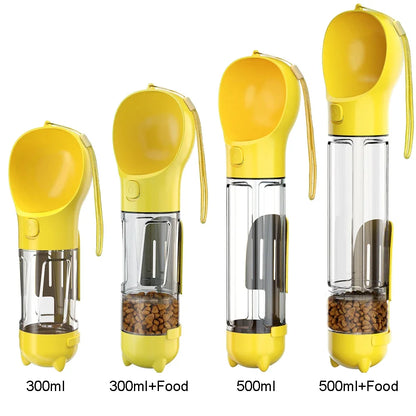 Leak-Proof Portable Pet Travel Bottle – Water, Food & Poop Bag Holder
