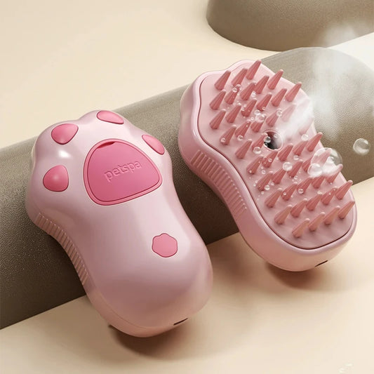 Steamy Pet Grooming Brush – Removes Loose Hair & Massages