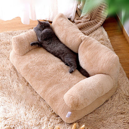 Soft Pet Couch – Washable Sofa Bed for Cats & Dogs