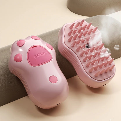 Steamy Pet Grooming Brush – Removes Loose Hair & Massages