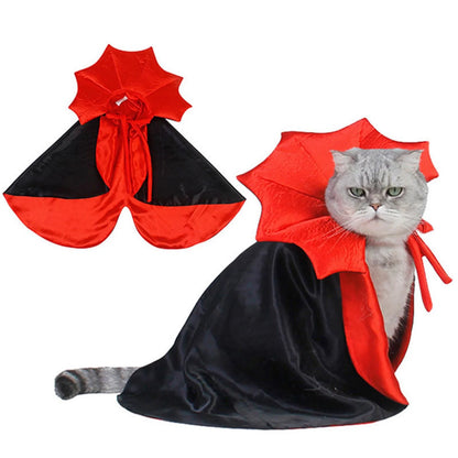 Cute Halloween Pet Costumes Cosplay Vampire Cloak