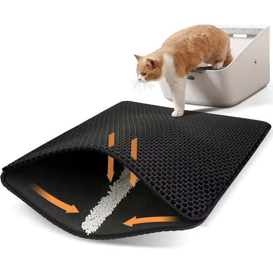 Cat Litter Mat – Double Layer, Waterproof & Non-Slip