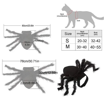 Scary Halloween Spider Costume For Pet